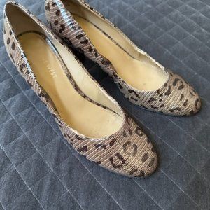Nine West Embossed Animal Print Medium Heel Shoes